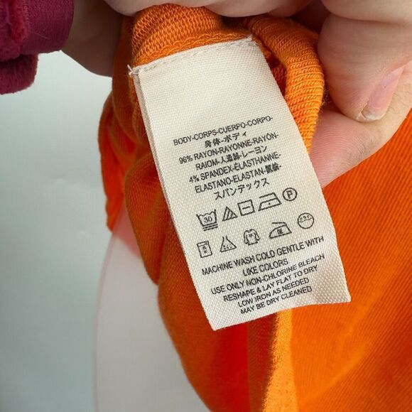 Free People Take The Plunge Tank Top Women’s Large Orange Relaxed Fit NWT - Picture 9 of 11